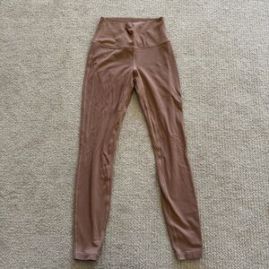 Lululemon Leggings Womens 6 Brown High Rise Ankle Knit Stretch Yoga Pants